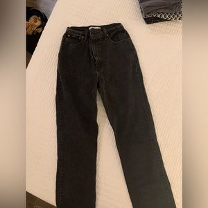 Abercrombie & Fitch 90’s straight ultra high rise curve love black jeans. Size 2